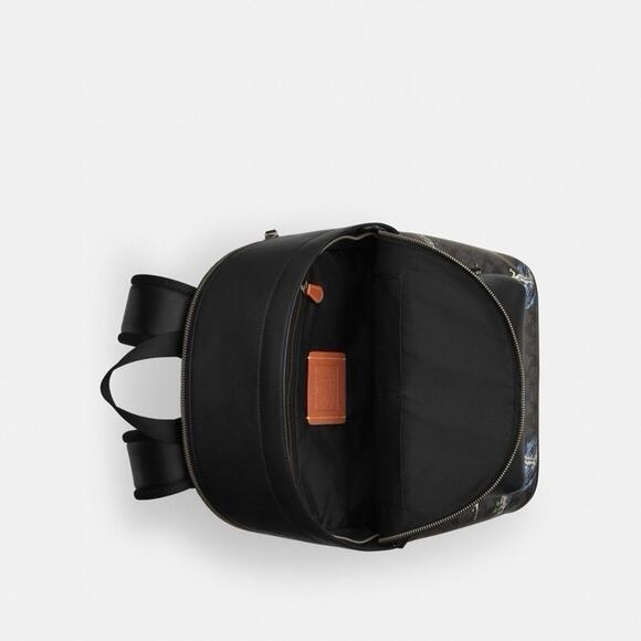 NWT Coach Men's Waist Backpack Signature Canvas Surf Print CBI31 Charcoal - Picture 9 of 10